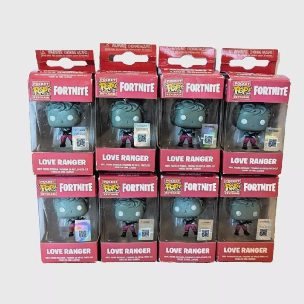 Lot of 8 Funko Pocket POP! Fortnite -Love Ranger Keychain - New in Box
